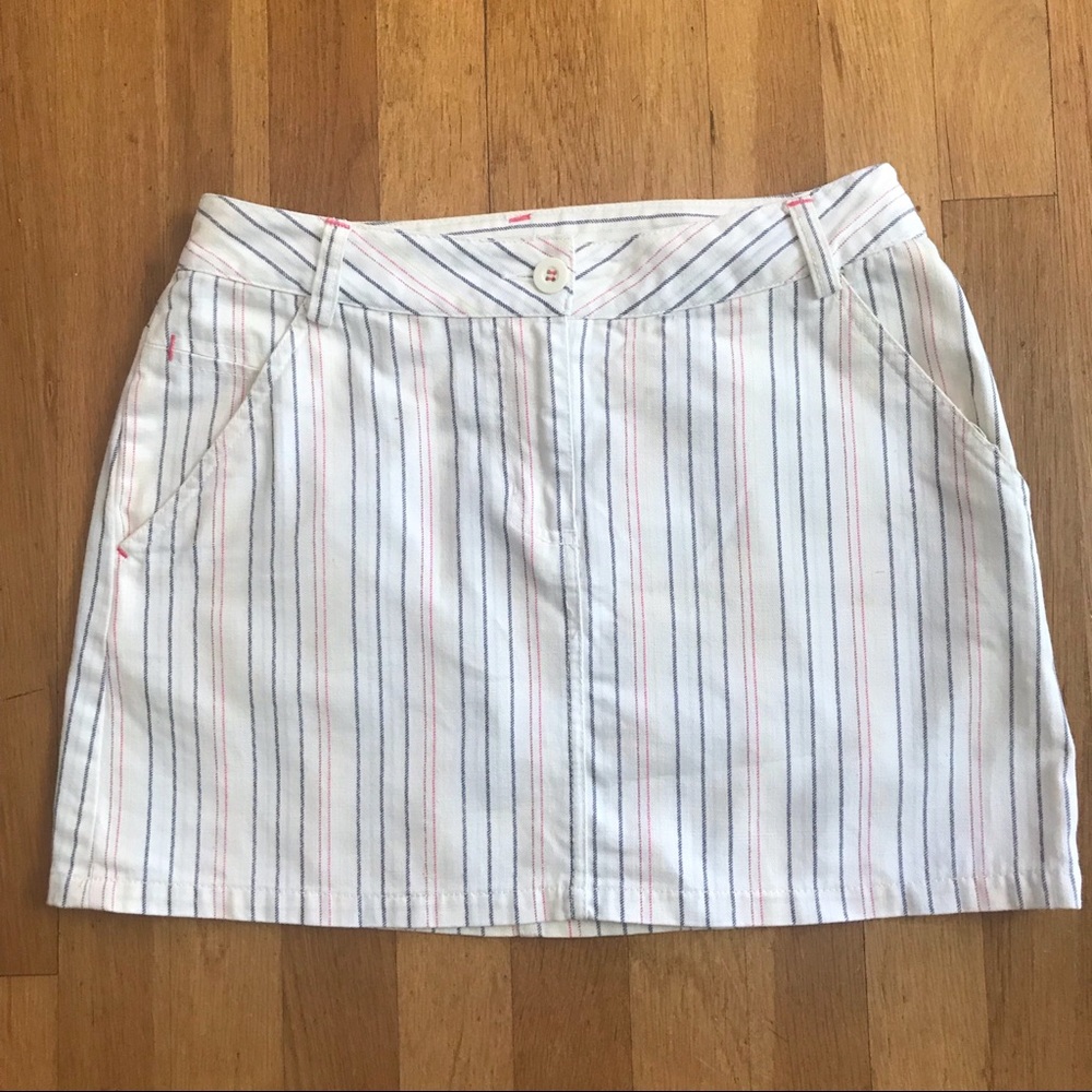 Y2K H&M Rainbow Pinstripe Mini Skirt 2000s Indie Sleeze Millenial